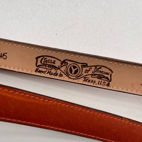 Circle Y of Yoakum Handmade Leather Western Belt – Size 32 - Picture 4 of 5